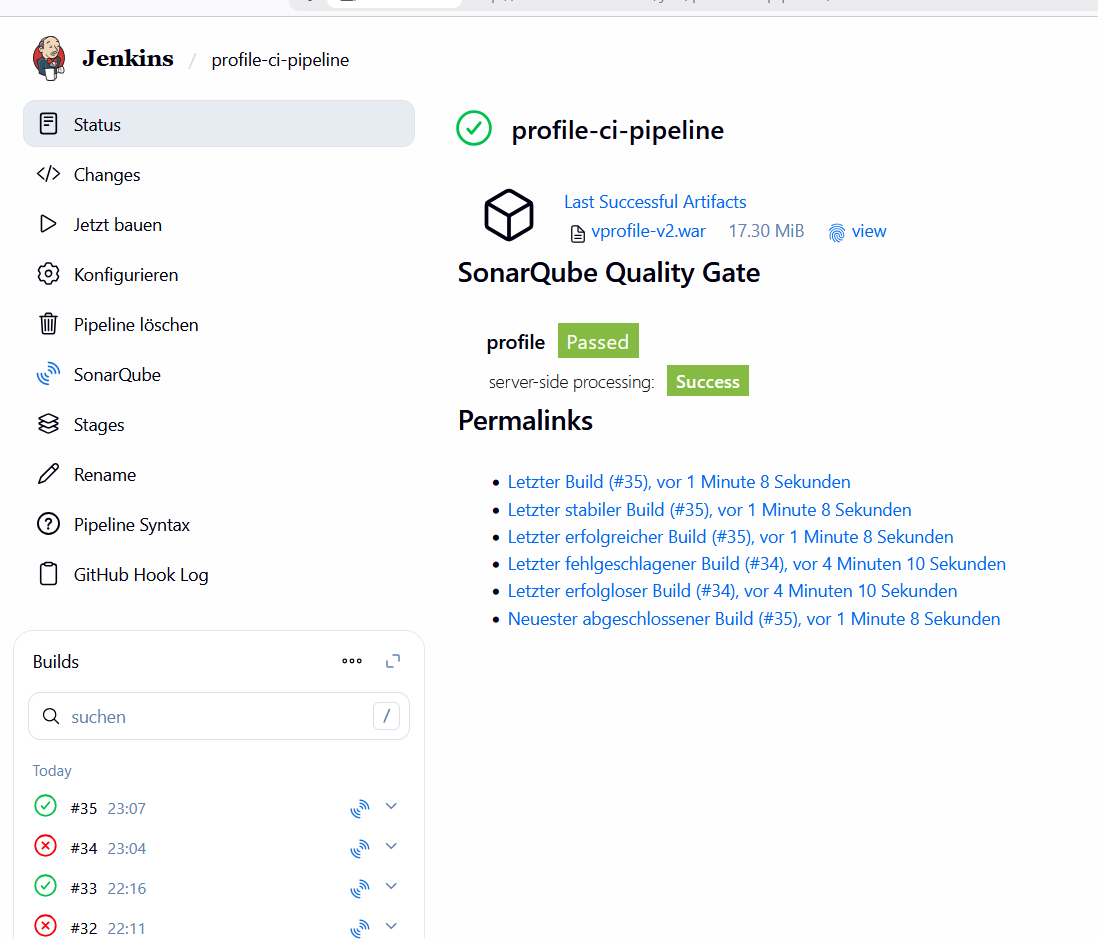 Jenkins Quality Gate Passed